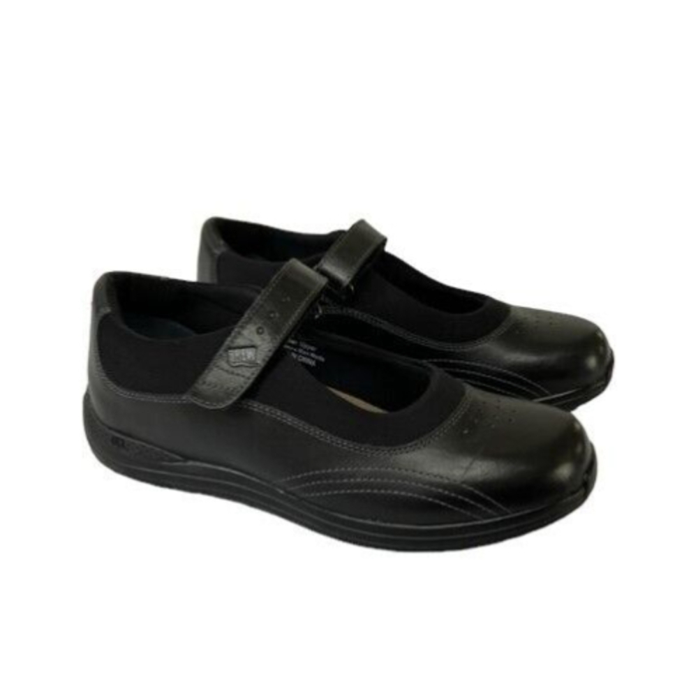Drew Rose Black Leather Mary Jane Orthotic Comfort Shoes Size 8 - Picture 2 of 8